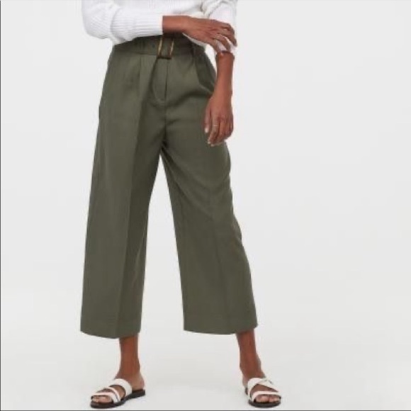 Army Green Belted Trousers w/pockets - Picture 12 of 12